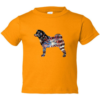 Patriotic Akita Rabbit Skins Unisex Toddler Cotton Jersey Tee