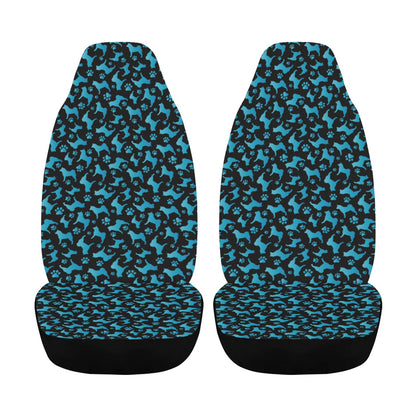 Akita Silhouette & Paw Car Seat Covers