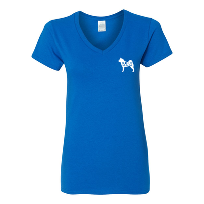 Akita Scent F/B Women's V-Neck T-Shirt