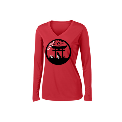 Akita Gate Ladies V-Neck LS Tee