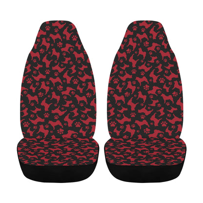 Akita Silhouette & Paw Car Seat Covers