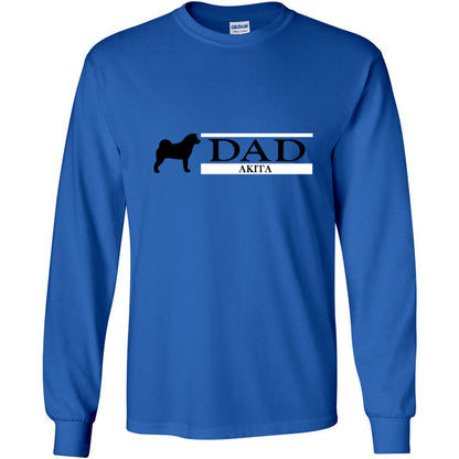 Akita Dad Black Ultra Cotton Long Sleeve T-Shirt