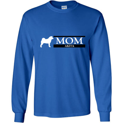 Akita Mom White Ultra Cotton Long Sleeve T-Shirt