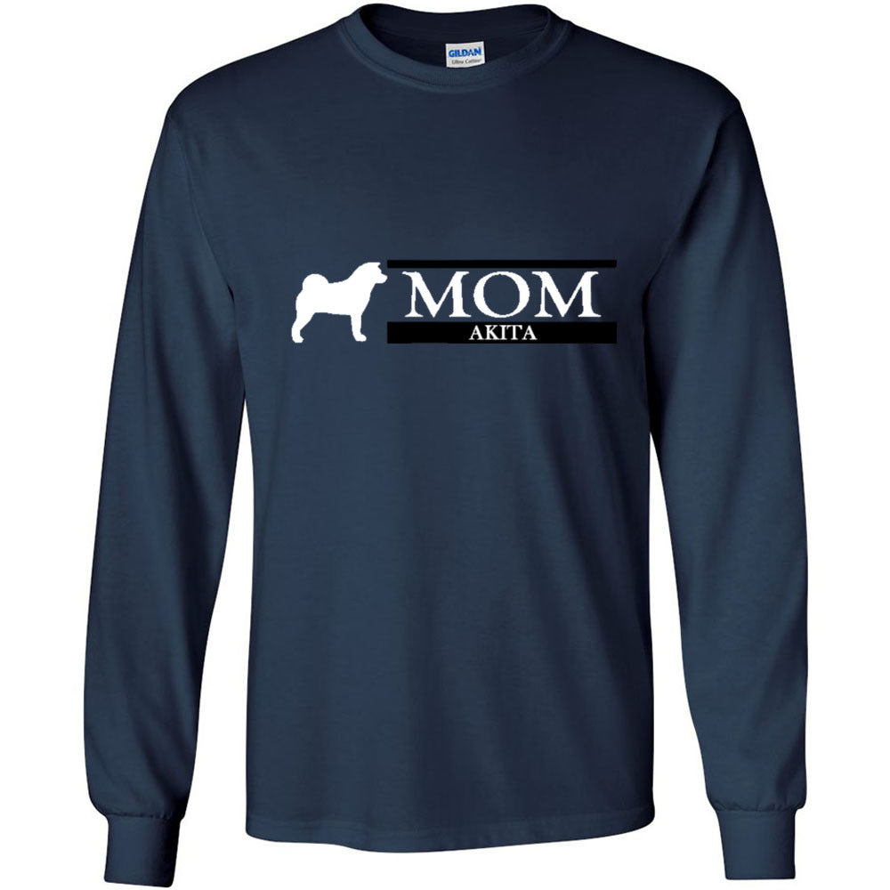 Akita Mom White Ultra Cotton Long Sleeve T-Shirt