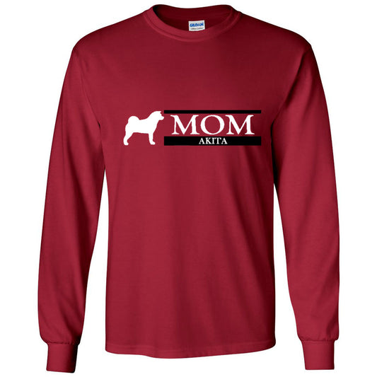 Akita Mom White Ultra Cotton Long Sleeve T-Shirt