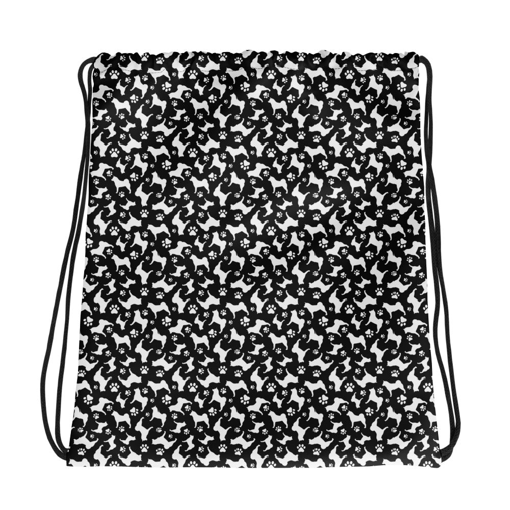 Akita Paw Drawstring bag