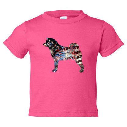 Patriotic Akita Rabbit Skins Unisex Toddler Cotton Jersey Tee