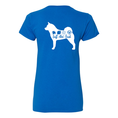 Akita Scent F/B Women's V-Neck T-Shirt