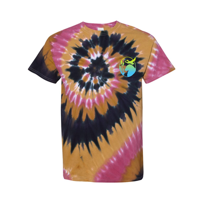 Flatty Life Front/Bac Spiral Tie-Dyed T-Shirt