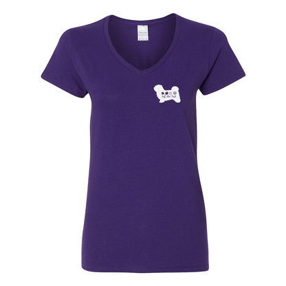 Havanese Scent F/B Women's V-Neck T-Shirt