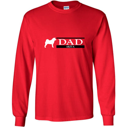 Akita Dad White Ultra Cotton Long Sleeve T-Shirt