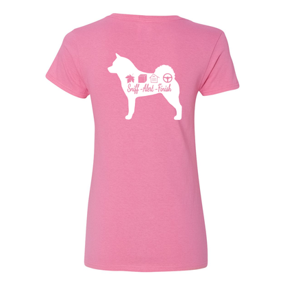 Akita Scent F/B Women's V-Neck T-Shirt