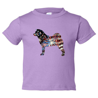 Patriotic Akita Rabbit Skins Unisex Toddler Cotton Jersey Tee