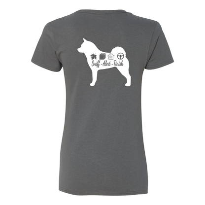 Akita Scent F/B Women's V-Neck T-Shirt