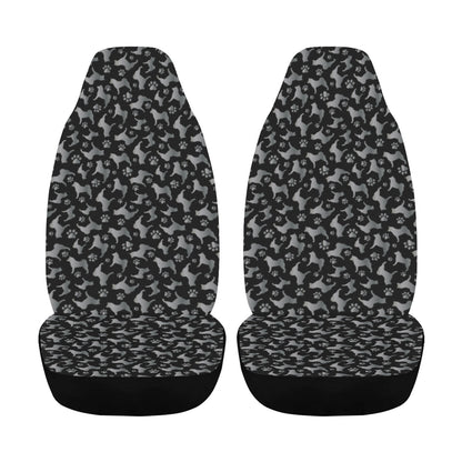 Akita Silhouette & Paw Car Seat Covers