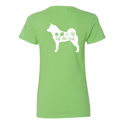 Akita Scent F/B Women's V-Neck T-Shirt