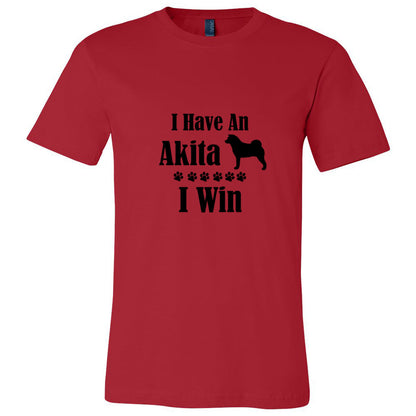 Have Akita I Win Unisex Short Sleeve Jersey Tee