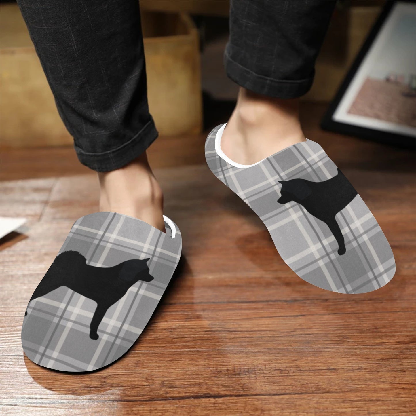 Custom Men's Non-Slip Cotton Slippers