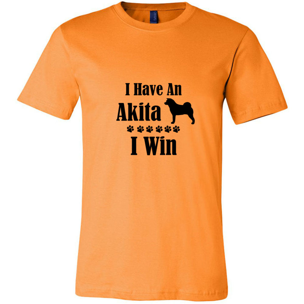 Have Akita I Win Unisex Short Sleeve Jersey Tee