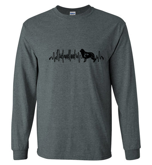 Newfoundland Heartbeat Unisex Long Sleeve T-Shirt