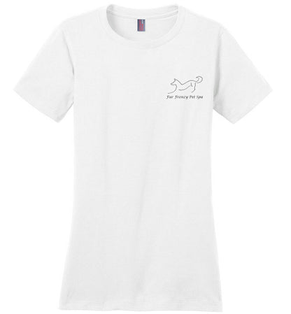 Fur Frenzy Pet Spa District Made Ladies Perfect Weight Tee