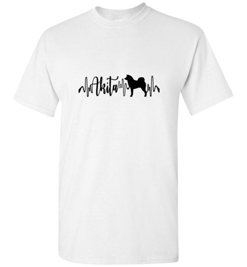 Japanese Akita Heartbeat Gildan Short Sleeve T-Shirt Unisex