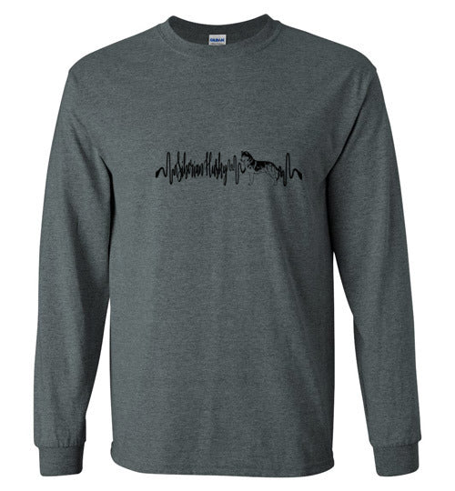 Siberian Husky Heartbeat Unisex Long Sleeve T-Shirt