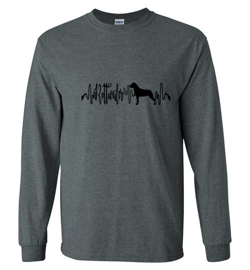 Rottweiler Heartbeat Unisex Long Sleeve T-Shirt