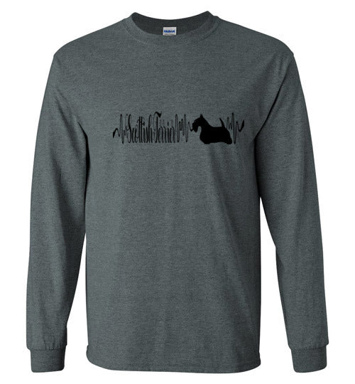 Scottish Terrier Heartbeat Unisex LongSleeve Shirt