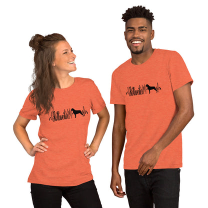 Rottweiler Heartbeat Silhouette Short-Sleeve Unisex T-Shirt