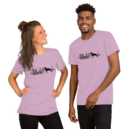 Rottweiler Heartbeat Silhouette Short-Sleeve Unisex T-Shirt