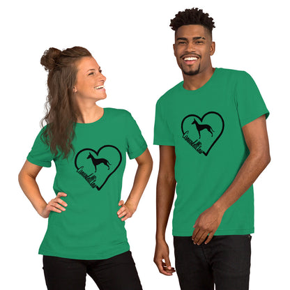 Cirneco dell' Etna Heart Short-Sleeve Unisex T-Shirt