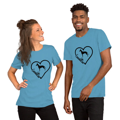 Cirneco dell' Etna Heart Short-Sleeve Unisex T-Shirt