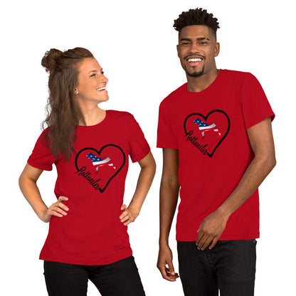 Rottweiler Heart USA Short-Sleeve Unisex T-Shirt