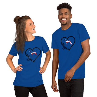 Whippet Heart USA Short-Sleeve Unisex T-Shirt