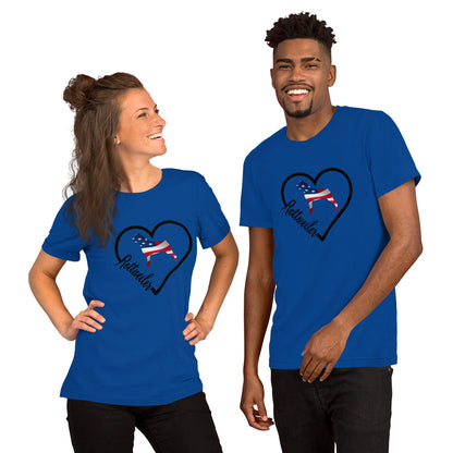 Rottweiler Heart USA Short-Sleeve Unisex T-Shirt