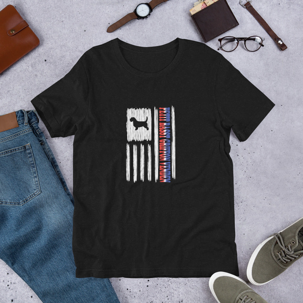 PBGV Vertical Flag RWB Short-sleeve unisex t-shirt