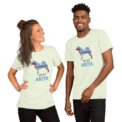 Est. 1972 Akita Black Unisex t-shirt