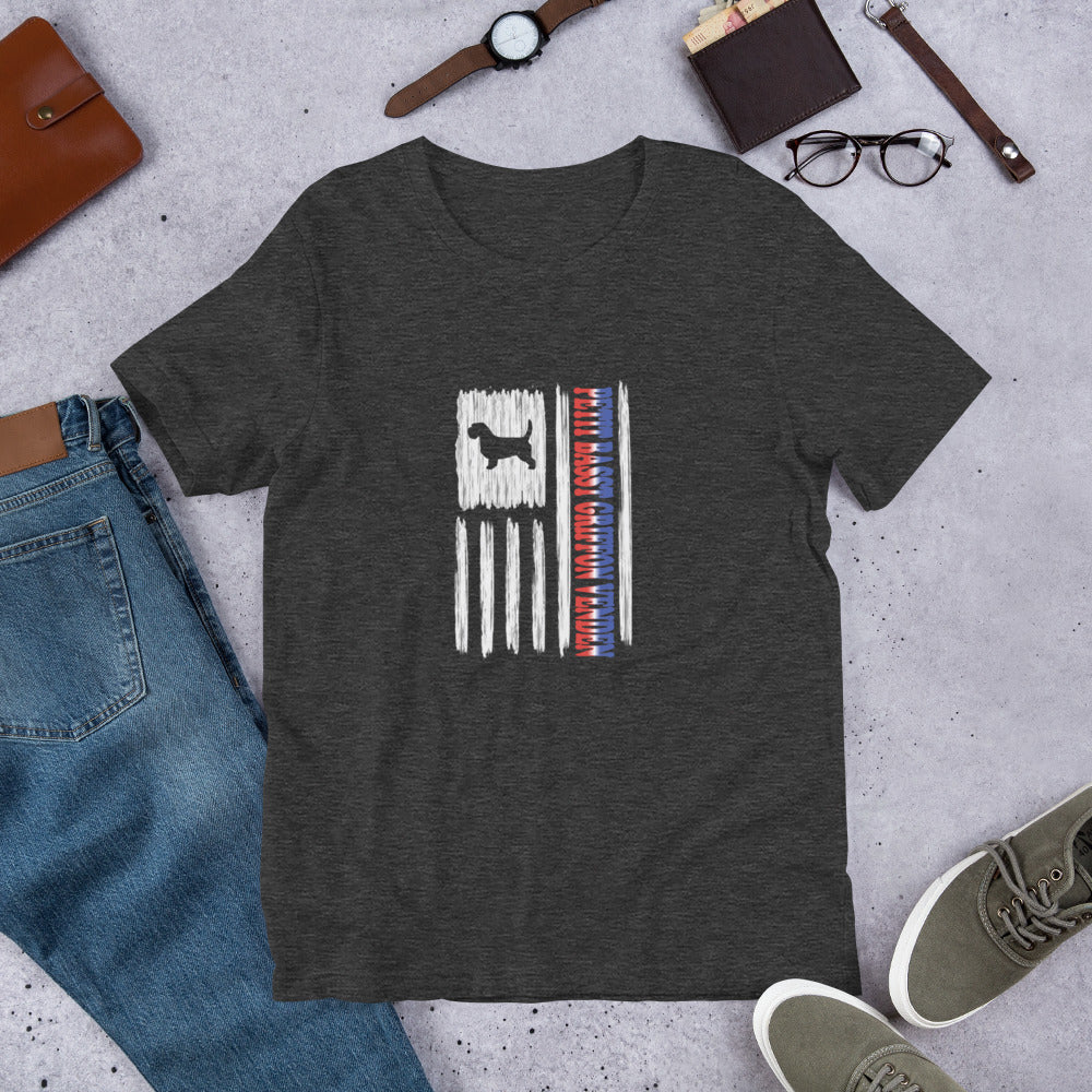 PBGV Vertical Flag RWB Short-sleeve unisex t-shirt