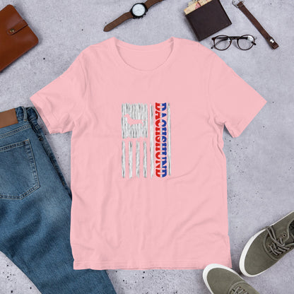 Dachshund Vertical Flag RWB Short-sleeve unisex t-shirt