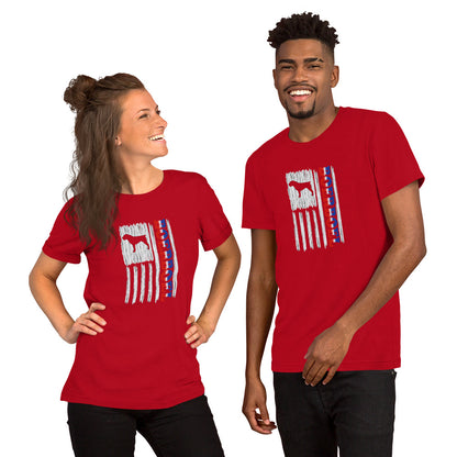 Boerboel Vertical Flag RWB Short-sleeve unisex t-shirt